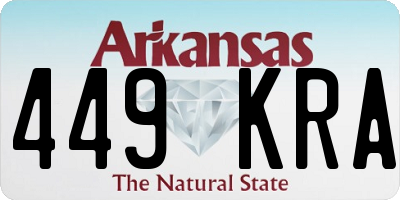 AR license plate 449KRA