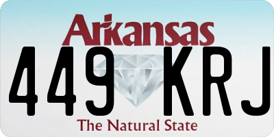 AR license plate 449KRJ