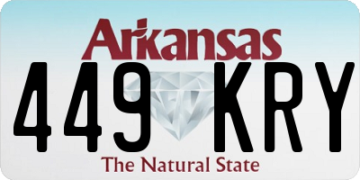 AR license plate 449KRY