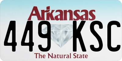 AR license plate 449KSC