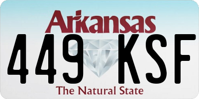 AR license plate 449KSF