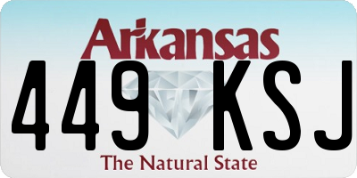 AR license plate 449KSJ