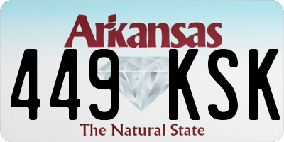 AR license plate 449KSK
