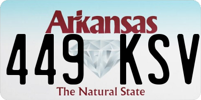 AR license plate 449KSV