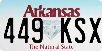 AR license plate 449KSX
