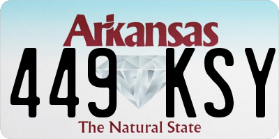 AR license plate 449KSY