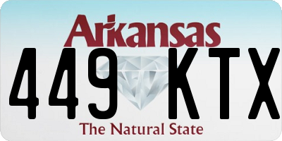 AR license plate 449KTX