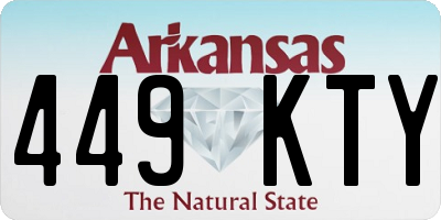 AR license plate 449KTY