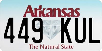 AR license plate 449KUL