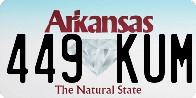 AR license plate 449KUM