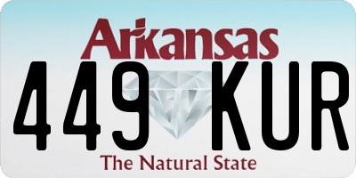 AR license plate 449KUR