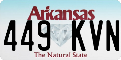 AR license plate 449KVN