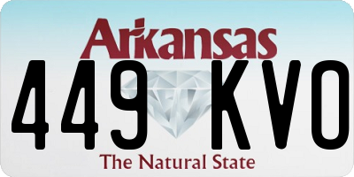 AR license plate 449KVO