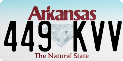 AR license plate 449KVV