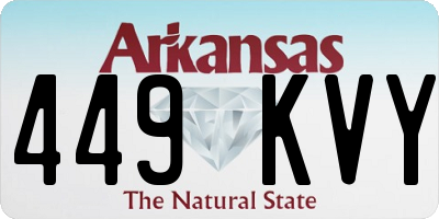 AR license plate 449KVY