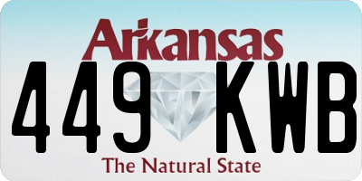 AR license plate 449KWB