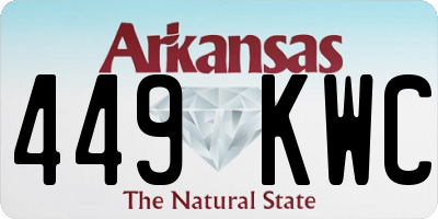 AR license plate 449KWC