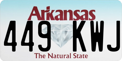 AR license plate 449KWJ