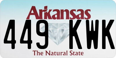AR license plate 449KWK