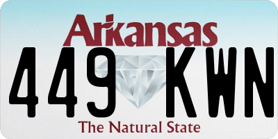AR license plate 449KWN
