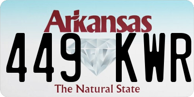 AR license plate 449KWR