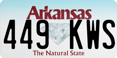 AR license plate 449KWS