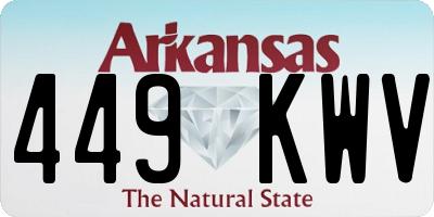 AR license plate 449KWV