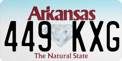 AR license plate 449KXG