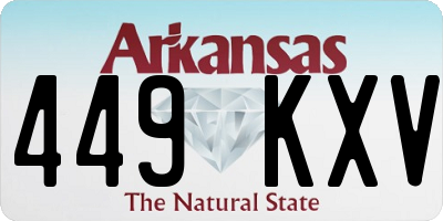 AR license plate 449KXV