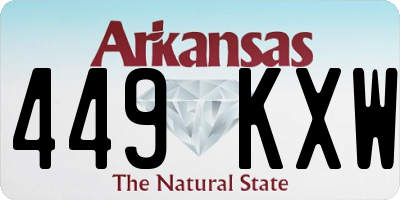 AR license plate 449KXW