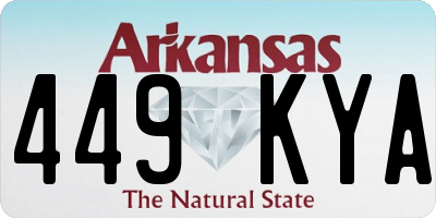 AR license plate 449KYA