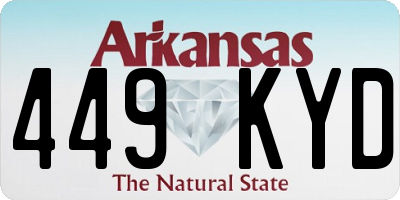 AR license plate 449KYD