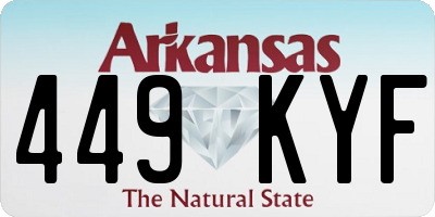 AR license plate 449KYF