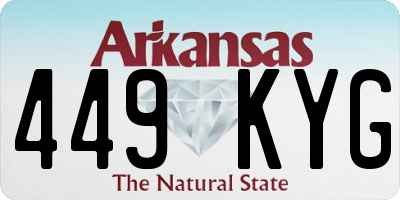 AR license plate 449KYG