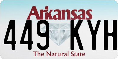 AR license plate 449KYH