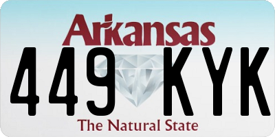 AR license plate 449KYK