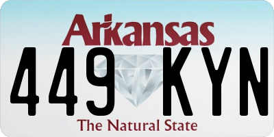 AR license plate 449KYN