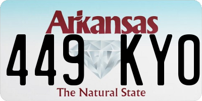 AR license plate 449KYO
