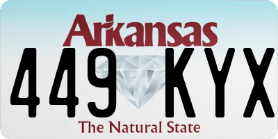 AR license plate 449KYX