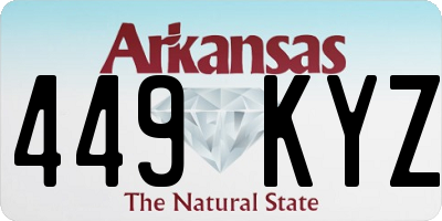 AR license plate 449KYZ