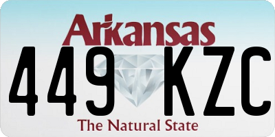 AR license plate 449KZC
