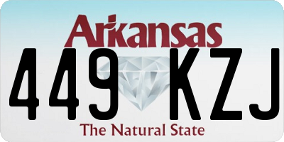 AR license plate 449KZJ