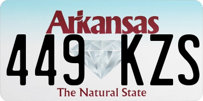 AR license plate 449KZS