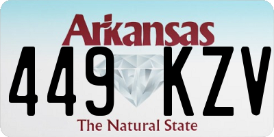 AR license plate 449KZV