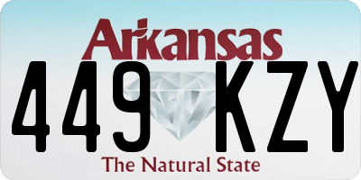 AR license plate 449KZY