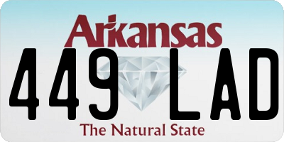 AR license plate 449LAD