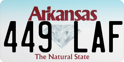 AR license plate 449LAF