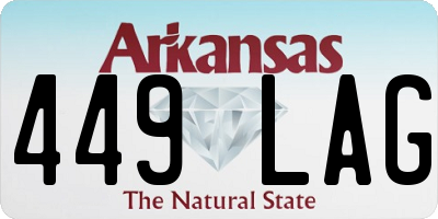 AR license plate 449LAG
