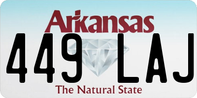 AR license plate 449LAJ