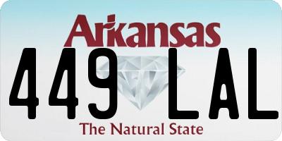 AR license plate 449LAL
